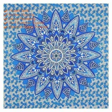 Indian Handmade Mandala Cotton Tapestry Bedspread Wall Covering Room Decor
