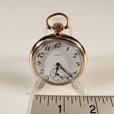 1924 Elgin 15J Pocket Watch 12s Grade 315 Monogrammed Gold Filled Open Face Runs