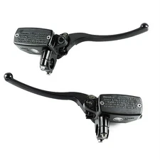 7/8" Motorcycle Handlebar Hydraulic Brake Clutch Master Cylinder Lever (Black)