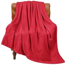 BEDELITE Fleece Blankets Red Throw Blankets for Couch  Bed, Plush Cozy Fuzzy