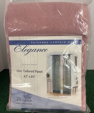 Prince Collection Elegance Tailored Curtain Panel-42”x81”- Pink- USA Made