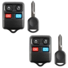 KeylessOption Keyless Entry Remote Control Fob Uncut Blank Car Ignition Key f...