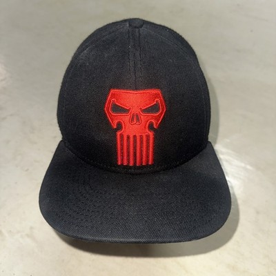 Official Marvel ThunderBolts Red Punisher Skull Black Hat Cap Snapback Broke