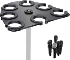Microphone Holder, Multi Mic Holder for Wired multi microphone holder black 
