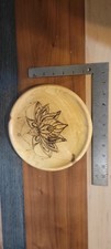 Hand Turned Wood Bowl, Table Art, hand painted, Beautiful Grain