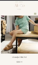 Ali+Co Kids Boys Mint Green 2pc Button-Up Shirt & Shorts Set 3T