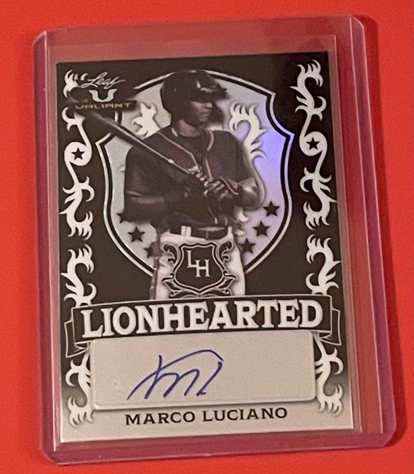 2021 Leaf Valiant Marco Luciano Lionhearted Black AUTO RC #'d 2/5