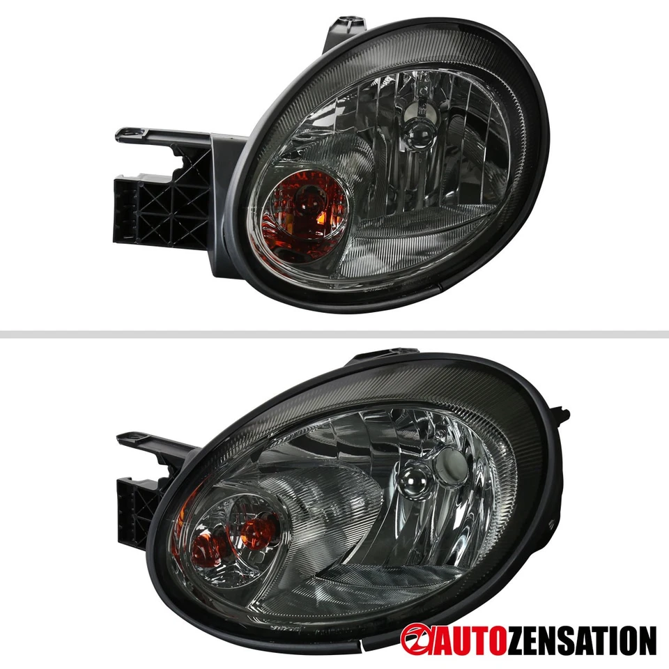 Fit 2003 2004 2005 Dodge Neon Smoke Headlights Corner Signal Lamps Left+Right - Image 4 of 4