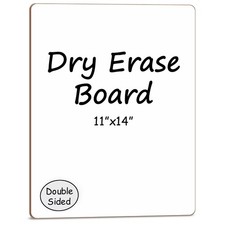 White Board Dry Erase Board 11" x14 Mini Double Sided Personal Whiteboard Bo...