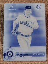 2017 Bowman Chrome 1st PROSPECT ROOKIE CYAN PRINT PLATE Austin Beck 1/1