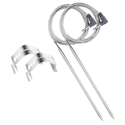 Thermometer Probe with Clips, Set of 2 Waterproof Meat Probe Replacement for Mav