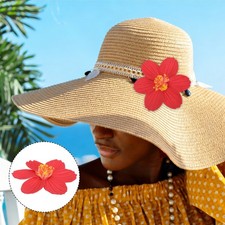 20Pcs Faux Tropical Eva Plumeria Flowers Red for Hair Clips and Wreaths
