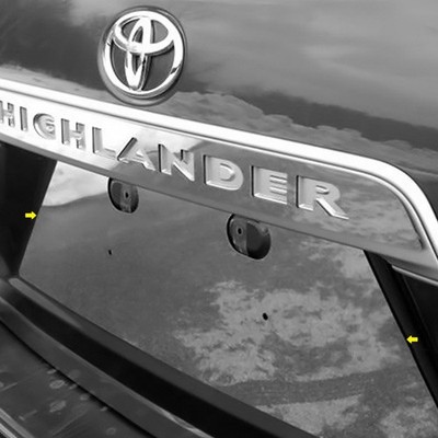 For Toyota Highlander 2008-2013 SAA Polished License Plate Trim