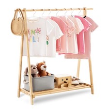 Kids Clothing Rack with Storage Shelf, Kids Dress Up Rack, Dance Costume Garm...