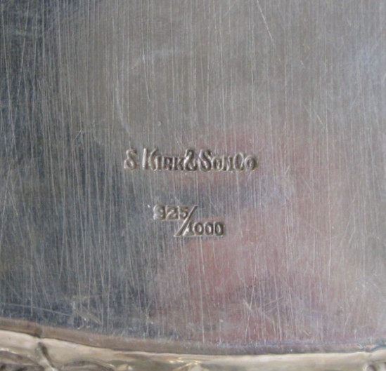 LARGE/ELABORATE STERLING SILVER S.KIRK & SON CO. SALVER/TRAY, 14 1/2" , 38.2ozs.