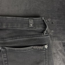 7 For All Mankind b air High Rise Ankle Skinny Jeans Gray Stretch Denim