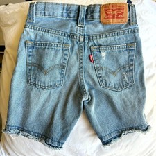 Levi's 511 slim fit distressed light-wash blue jean shorts for boys size 5