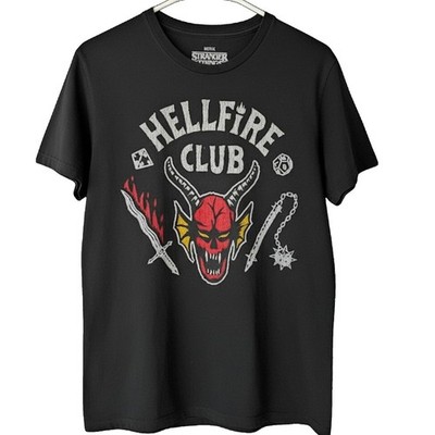 Stranger Things Hellfire Club Graphic T-Shirt Netflix Eddie Munson Horror Small