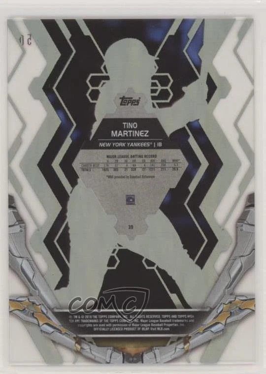 2019 Topps High Tek Black /50 Tino Martinez #39 - Image 2 of 2