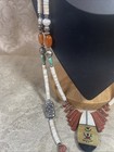 Southwestern/Kachina Mosaic Necklace- Vintage Multi-Stone Double Strand. — photo 6