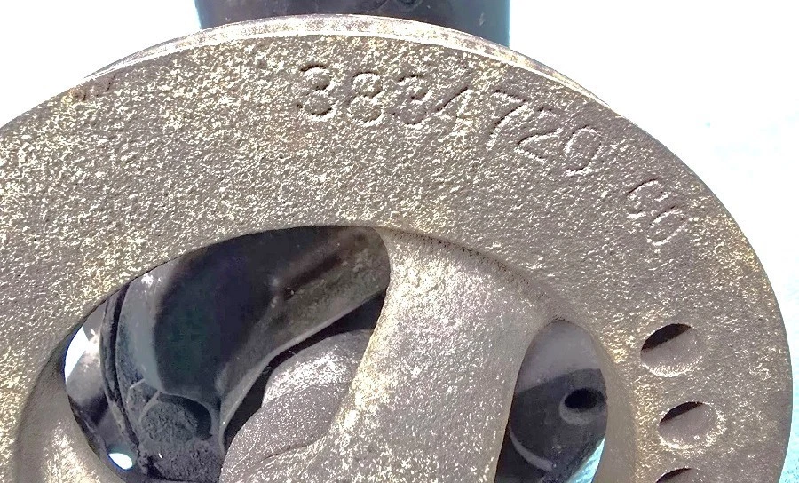 Corvette 1965-1972 hierro fundido PS 1 grv. polea bomba #3834720 CO,/tuerca GM Original Foto 2 de 4