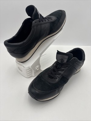 Coach Raylen Sneakers Women 10 B Black Leather Suede Athletic Lace Up Shoes