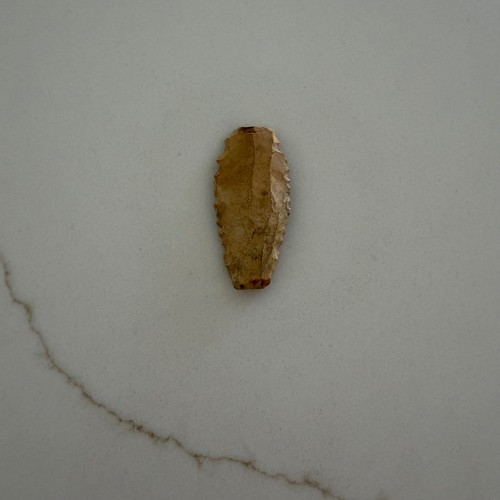 Authentic Prehistoric Serrated Flint Projectile Stone Tool Florida Arrowhead