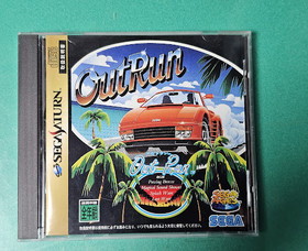 SEGA SATURN OutRun SEGA AGES Japan Import w/ Obi Postcard Retro Game SS