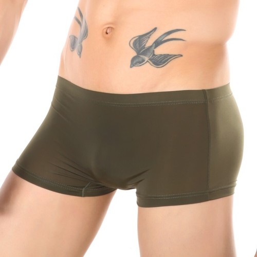 Men Sexy Ice Silk Seamless Boxer Briefs Pouch Underwear Shorts Trunks Underpants - Picture 17 of 17