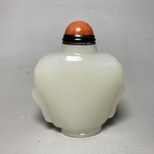 白玉古董中国鼻烟壶| eBay