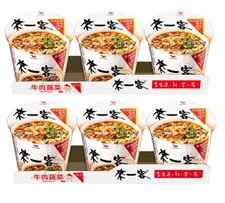 (6 BOWLS) UNI-PRESIDENT One More Cup Beef Instant Noodle 來一客 牛肉蔬菜風味 (6碗)