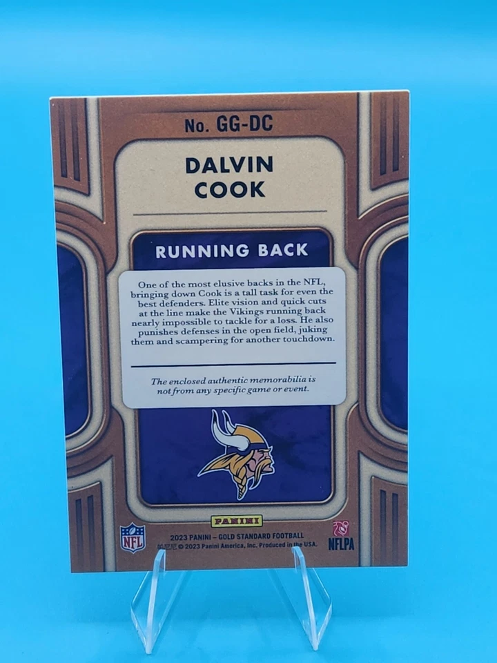 2023 Panini Gold Standard - Gold Gear Platinum #GG-DC Dalvin Cook /10 (MEM) - Image 2 of 2