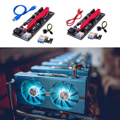 Ver009S PCI-e Riser Card PCI Express 1X to 16X Adapter USB 3.0 Data Cable