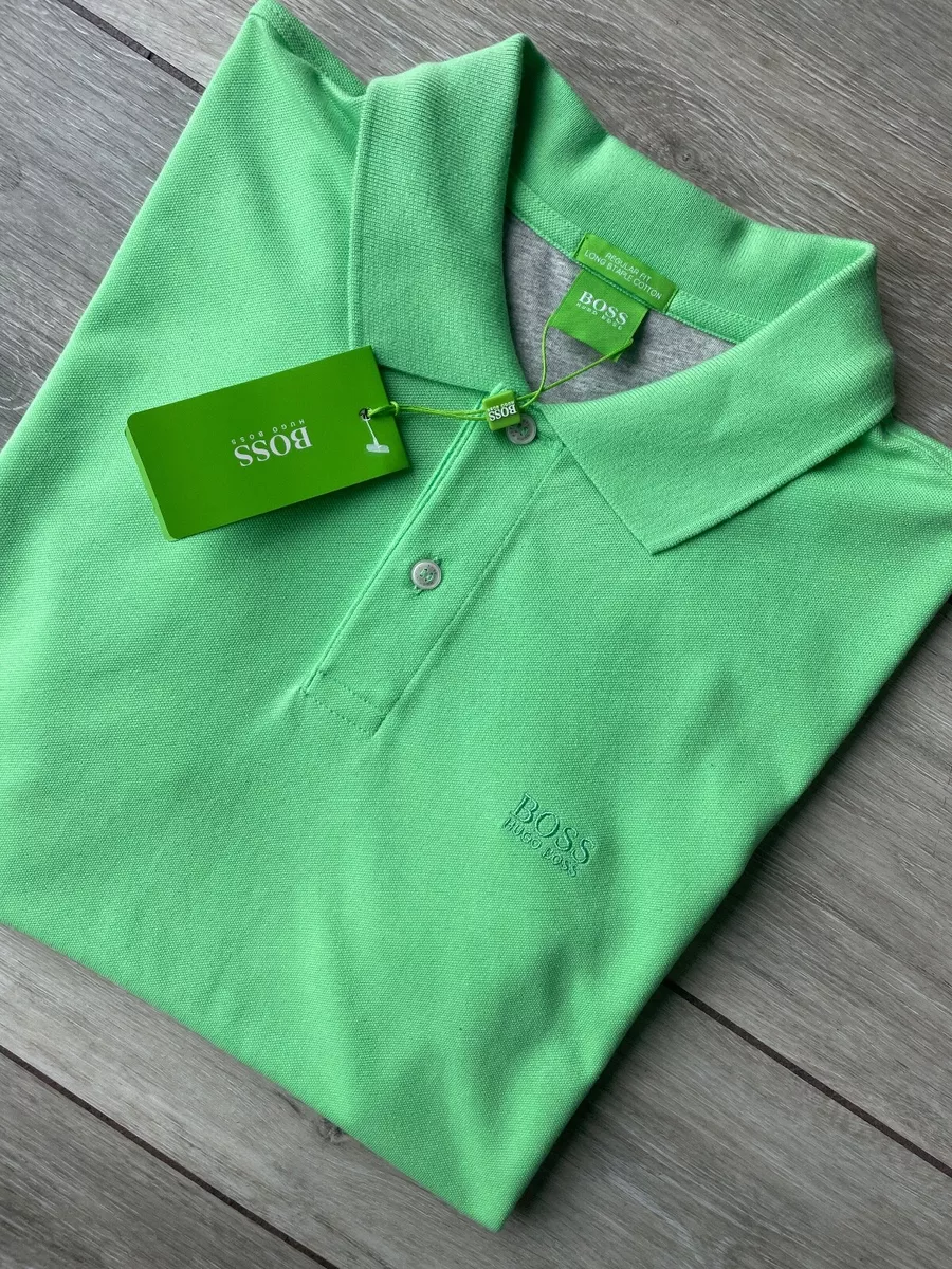 paraply vores motto HUGO BOSS GREEN LABEL GREEN "C-FIRENZE/LOGO" POLO SHIRT TOP - S M L - NEW  TAGS | eBay