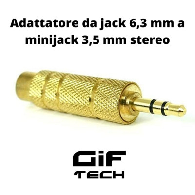 JOMELY Adattatore Jack Stereo da 6,35 mm a Jack Stereo 3,5 mm, Audio Adattatore Jack 6,35 mm a 3,5 mm Connettori, Placcato Oro, 2 confezioni