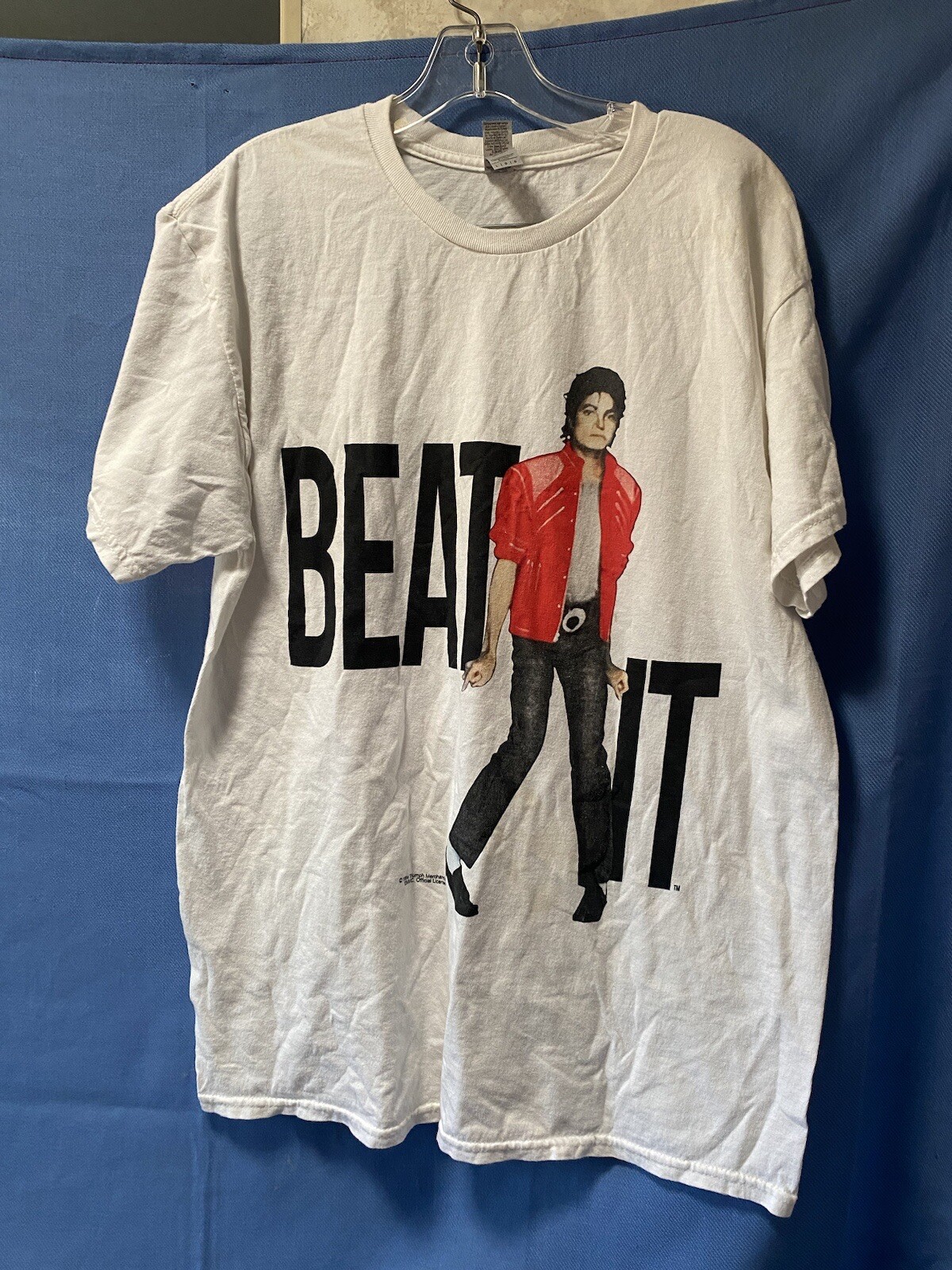 Michael Johnson White Red Retro Basic Tee - image 1