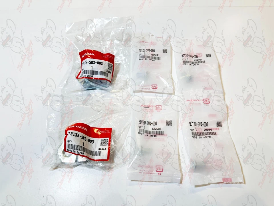 HONDA INTEGRA DC2 TYPE-R GENUINO Golpes de puerta delantera con pernos OEM JDM Foto 4 de 4