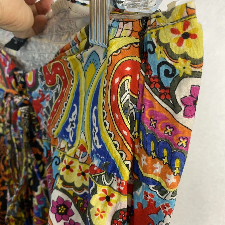 VTG 90s patchwork hippie maxi skirt multicolor boho XL 30 WET SEAL Juniors - Image 4 of 4