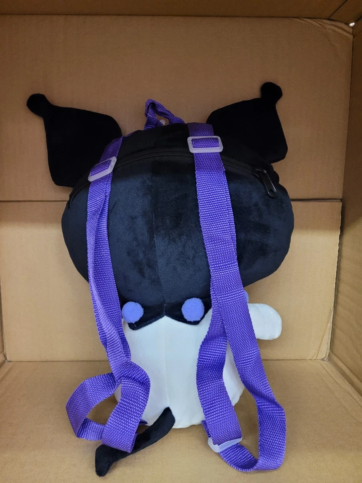 Оригинальный Hello Kitty Sanrio Kuromi плюшевый рюкзак 16 «x 11» мягкая кукла новый с Ярлыками L@@K - Изображение 2 из 2