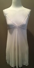 Secret Treasures S/M Ivory Babydoll Nighty Chemise Nightgown W Lace Trim