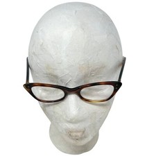 Vintage Womens Cats Eye Glasses Case Brown Tortoiseshell Plastic Frames Bifocal