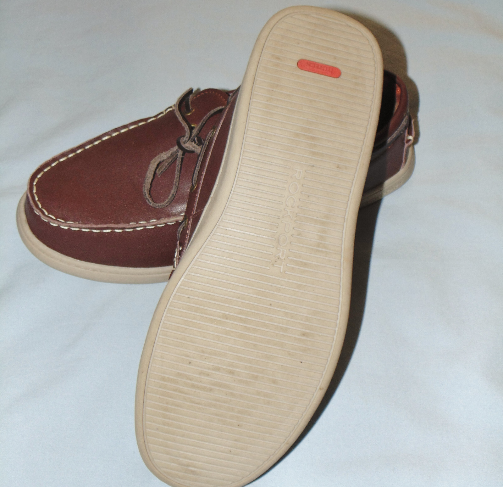 Rockport Men's Indoor Outdoor Slippers Loafer Shoes Brown Leather 12 M