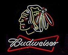 Blackhawks Hockey Champions 24x20 Neon Light Sign Lamp Beer Bar Decor