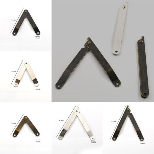 2PCS Lid Support Hinges Stay Wooden Furniture Jewelry Box Corner Butt Hinge Tool