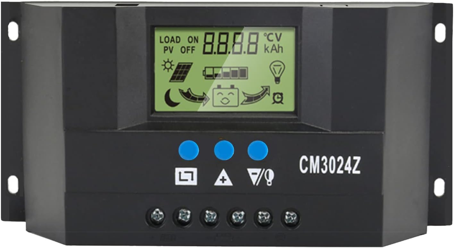Solar Charge Controller 40A 12V/24V,Solar Panel Battery Intelligent Regulator Bl