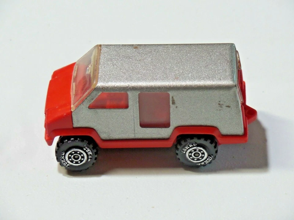 Винтажный Tonka литая и пластиковая игрушка Van Tonka Corp 1978 серебристая красная США 3 7/8 дюйма L1 - Изображение 3 из 4