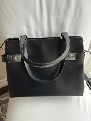 Salvatore Ferragamo Solid Leather Dual Handle Bag - New, Never used