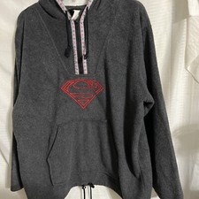 Warner Bros. Superman fleece hoodie. Stitched  S  