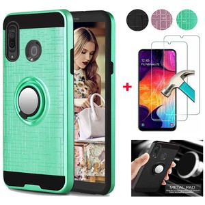 For Samsung Galaxy A20 A10e A50 Armor Ring Stand Case Cover W Screen Protector Ebay