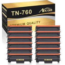 12 Pack TN760 Toner Cartridge for Brother TN-760 MFC-L2710DW HL-L2370DW L2350DW